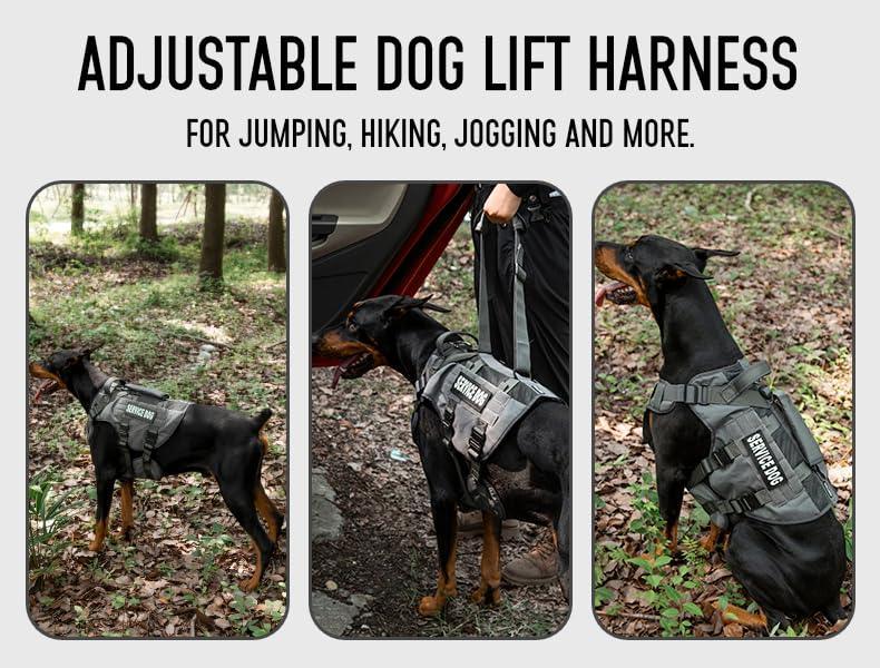 Quartette Metal Buckles Military Dog Lift Harness