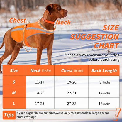 Outdoor Blaze High Visibility Reflective Hunting Dog Vest Safty Ring Bell