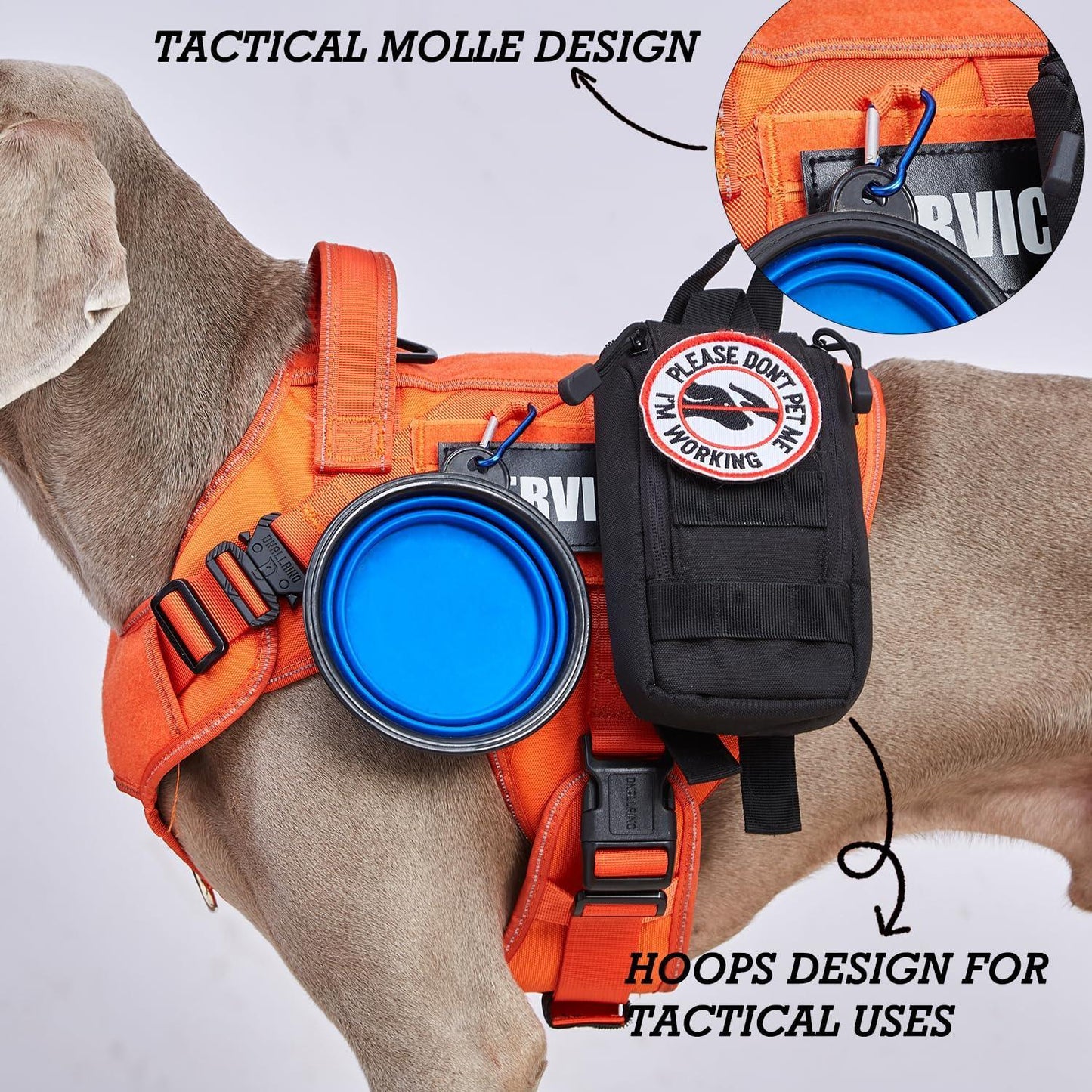 Double Lightweight Metal Buckle Heavy Duty Dog Harness