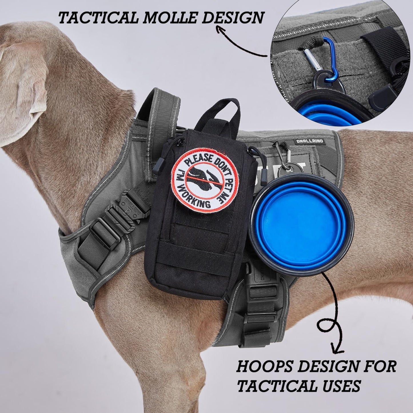 Double Lightweight Metal Buckle Heavy Duty Dog Harness