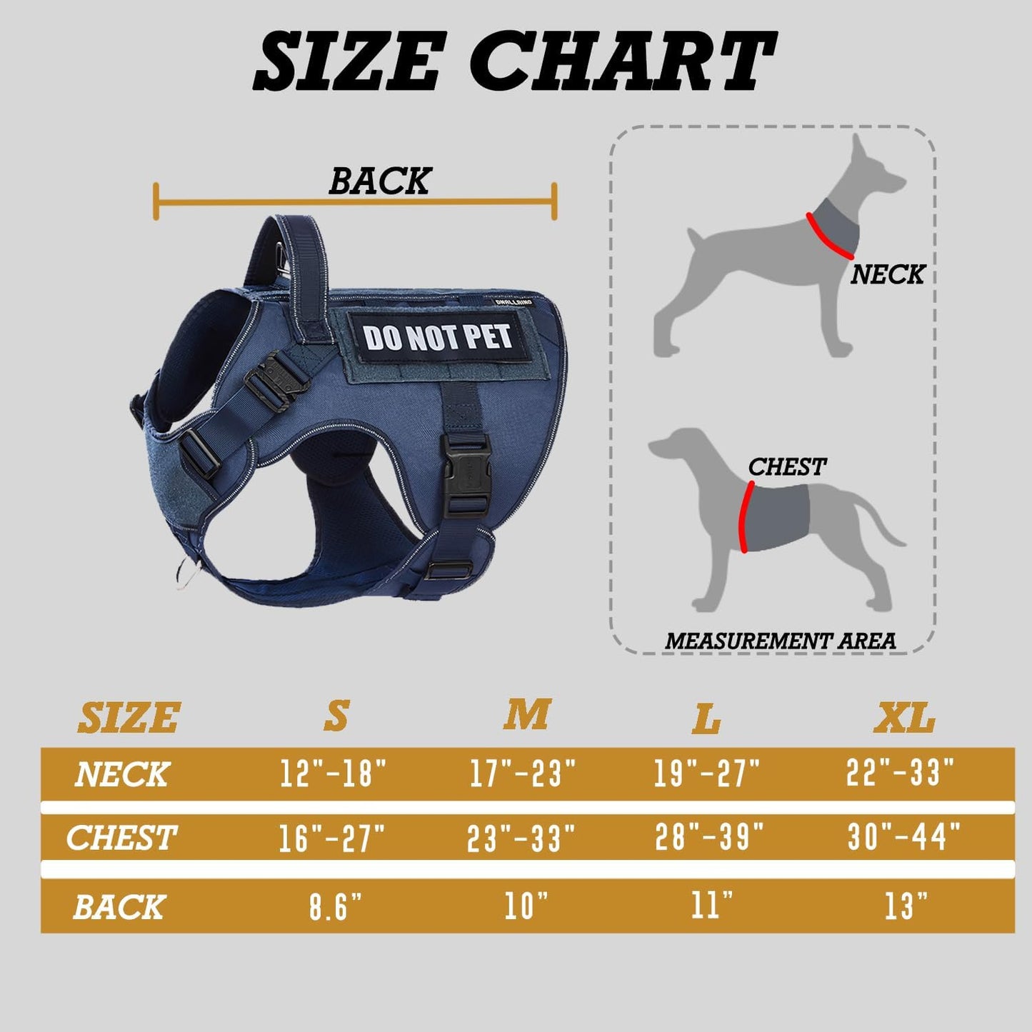 Double Lightweight Metal Buckle Heavy Duty Dog Harness