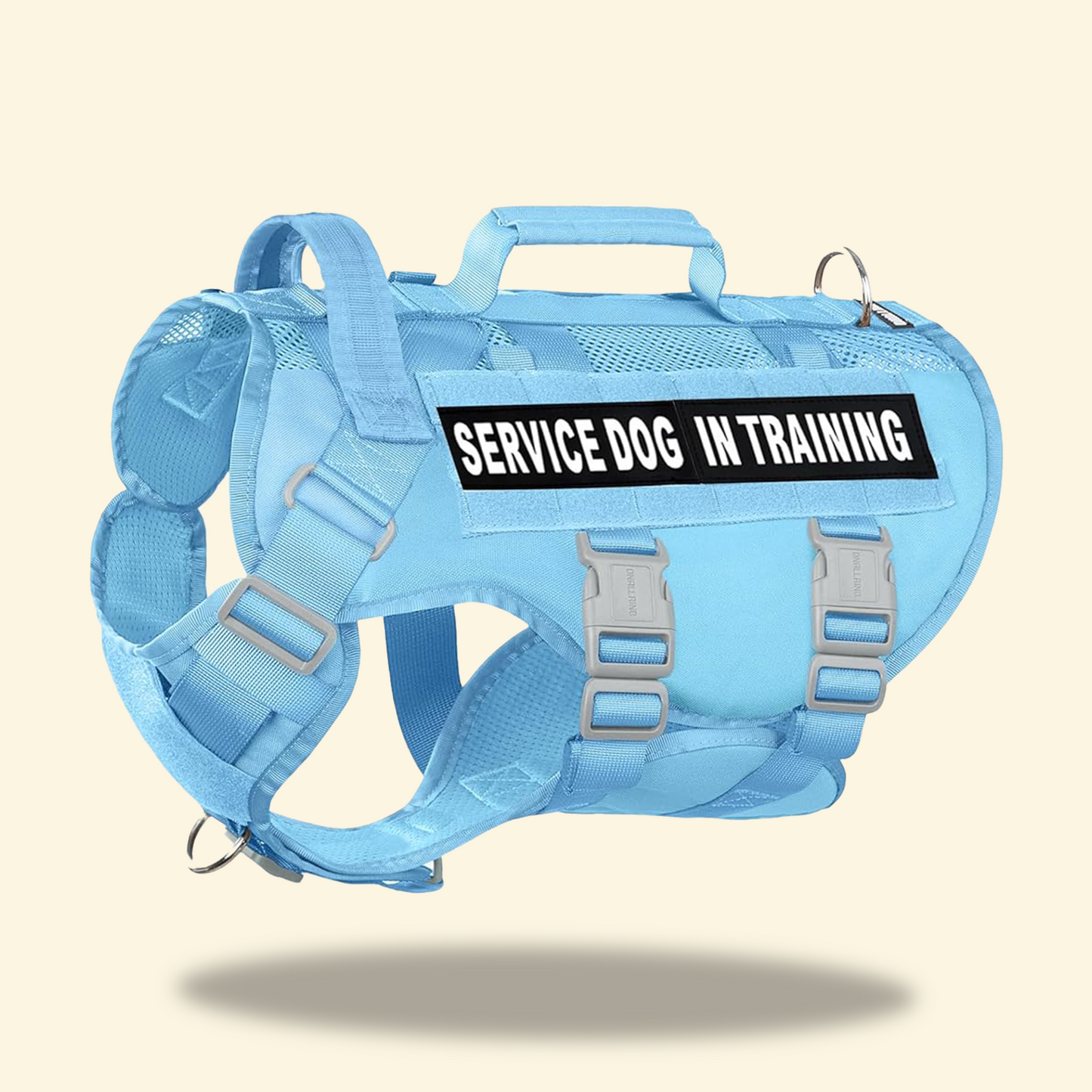 Tactical Air-Mesh Quartette Hard-Core Plastic Buckles Dog Vest Harness